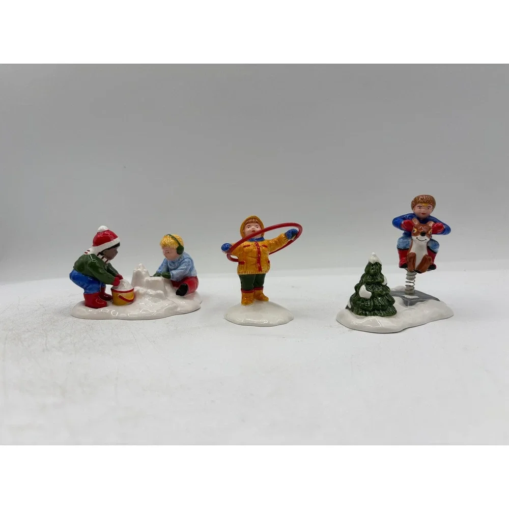Department 56 1995 Vintage Original Snow Village Frosty Playtime Set of 3 54860
